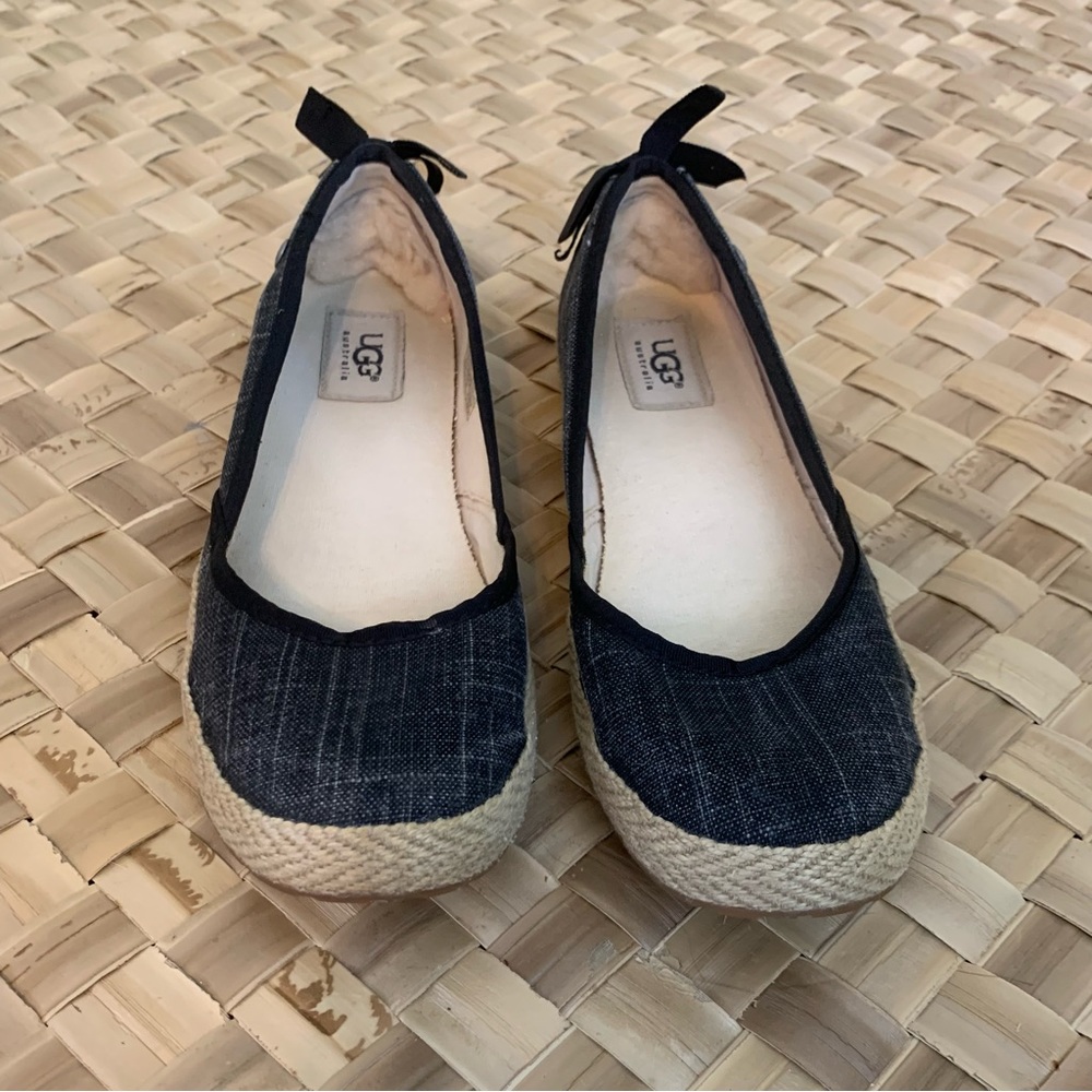 Ugg Perrie Ballet Flat in Charcoal / Black size 8